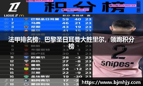 法甲排名榜：巴黎圣日耳曼大胜里尔，领跑积分榜