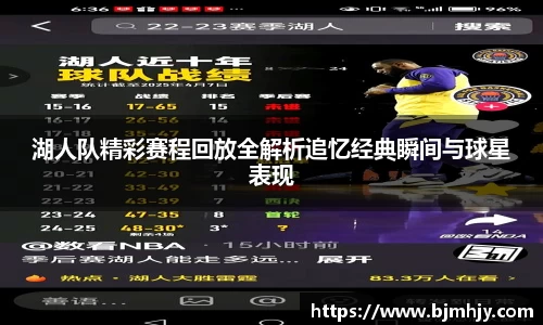湖人队精彩赛程回放全解析追忆经典瞬间与球星表现